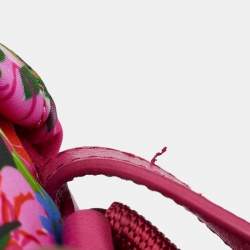 Prada Multicolor Floral Print Nylon Drawstring Backpack