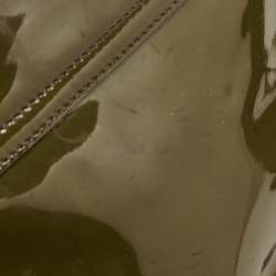 Prada Olive Green Patent Leather Flap Chain Shoulder Bag