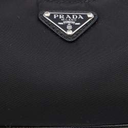 Pre Owned Prada Black Nylon and Leather Mini Re-Edition 2005 Crossbody Bag