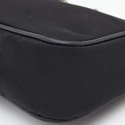 Pre Owned Prada Black Nylon and Leather Mini Re-Edition 2005 Crossbody Bag
