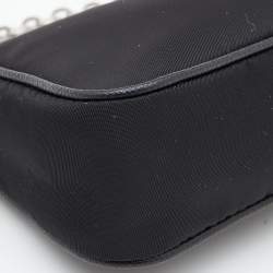 Pre Owned Prada Black Nylon and Leather Mini Re-Edition 2005 Crossbody Bag