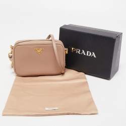Prada Old Rose Saffiano Lux Leather Mini Camera Crossbody Bag