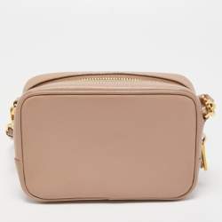 Prada Old Rose Saffiano Lux Leather Mini Camera Crossbody Bag