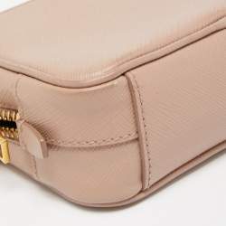 Prada Old Rose Saffiano Lux Leather Mini Camera Crossbody Bag