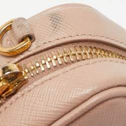 Prada Old Rose Saffiano Lux Leather Mini Camera Crossbody Bag