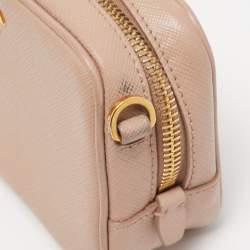 Prada Old Rose Saffiano Lux Leather Mini Camera Crossbody Bag