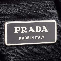 Pre Owned Prada Black Nylon and Leather Logo Shoulder Bag