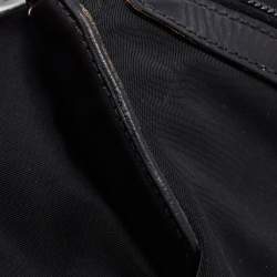 Pre Owned Prada Black Nylon and Leather Logo Shoulder Bag