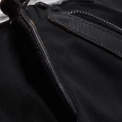 Pre Owned Prada Black Nylon and Leather Logo Shoulder Bag