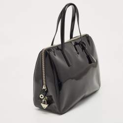 Pre Owned Prada Black Spazzolato Leather Satchel