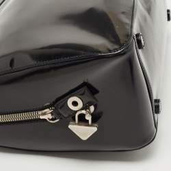 Pre Owned Prada Black Spazzolato Leather Satchel
