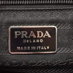 Pre Owned Prada Black Spazzolato Leather Satchel