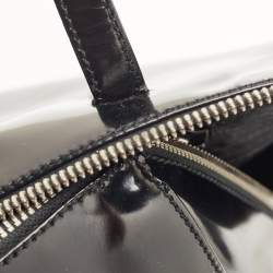 Pre Owned Prada Black Spazzolato Leather Satchel