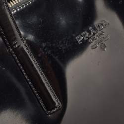 Pre Owned Prada Black Spazzolato Leather Satchel