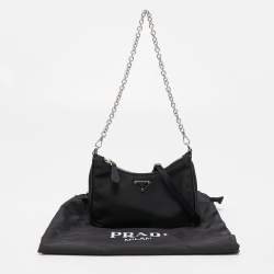Pre Owned Prada Black Nylon Re-Nylon Crossbody Bag