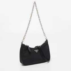 Pre Owned Prada Black Nylon Re-Nylon Crossbody Bag