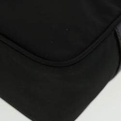 Pre Owned Prada Black Nylon logo Shoulder Bag