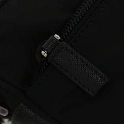 Pre Owned Prada Black Nylon logo Shoulder Bag