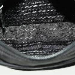 Pre Owned Prada Black Nylon logo Shoulder Bag