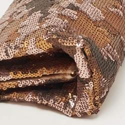 Prada Gold Sequin Frame Clutch