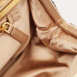 Prada Gold Sequin Frame Clutch