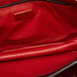 Pre Owned حقيبة كتف برادا جلد سافيانو أسود بقلاب