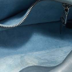 Pre Owned Prada Grey Leather Studded Etiquette Crossbody Bag