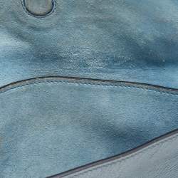 Pre Owned Prada Grey Leather Studded Etiquette Crossbody Bag