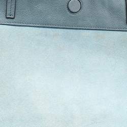 Pre Owned Prada Grey Leather Studded Etiquette Crossbody Bag