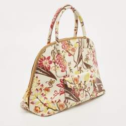 Pre Owned Prada Multicolor Astro Cervo Leather Dome Satchel