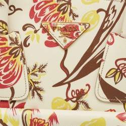 Pre Owned Prada Multicolor Astro Cervo Leather Dome Satchel