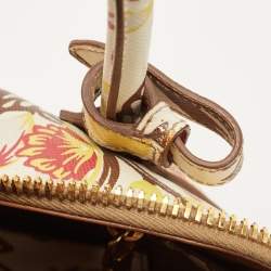 Pre Owned Prada Multicolor Astro Cervo Leather Dome Satchel