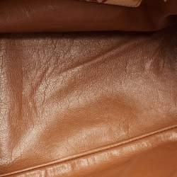 Pre Owned Prada Multicolor Astro Cervo Leather Dome Satchel