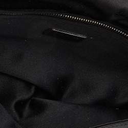 Pre Owned Prada Black Satin Crystal Embellished Chain Clutch