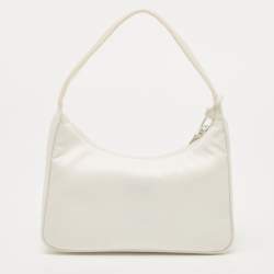 Pre Owned Prada White Nylon Mini Re-Edition 2000 Shoulder Bag