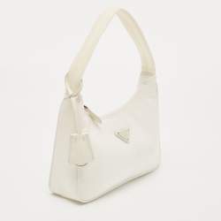 Pre Owned Prada White Nylon Mini Re-Edition 2000 Shoulder Bag