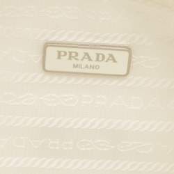 Pre Owned Prada White Nylon Mini Re-Edition 2000 Shoulder Bag