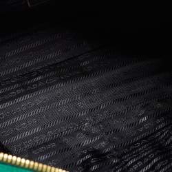 Pre Owned Prada Green Quilted Nylon Chain Bauletto Bag