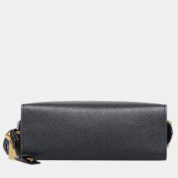 Pre Owned Prada Black Esplanade Saffiano Crossbody Bag