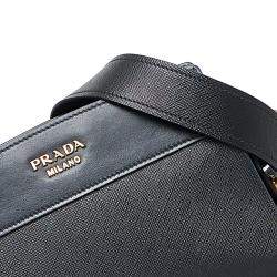 Pre Owned Prada Black Esplanade Saffiano Crossbody Bag