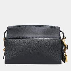 Pre Owned Prada Black Esplanade Saffiano Crossbody Bag