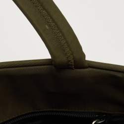 Pre Owned Prada Olive Green Nylon Tote
