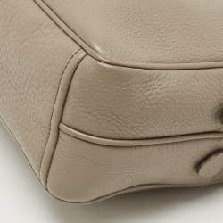 Prada Grey Leather Double Zip Camera Crossbody Bag
