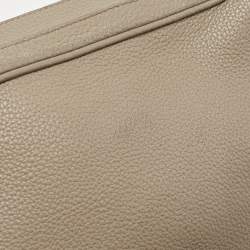 Prada Grey Leather Double Zip Camera Crossbody Bag