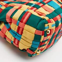 Pre Owned Prada Multicolor Woven Nylon Tote