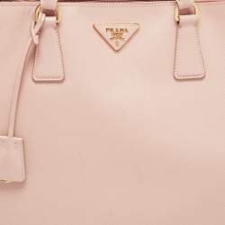 Pre Owned Prada Old Rose Saffiano Lux Leather Large Executive Tote