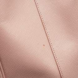 Pre Owned Prada Old Rose Saffiano Lux Leather Large Executive Tote