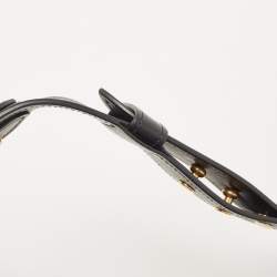 Pre Owned Prada Navy Blue/Black Velvet and Leather Pionniere Saddle Bag