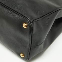 Pre Owned Prada Black Saffiano Lux Leather Large Galleria Tote