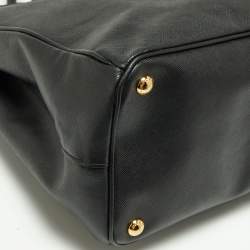 Pre Owned Prada Black Saffiano Lux Leather Large Galleria Tote